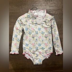 NEW Sun House x Edgehill Sibyl Floral swim suit rash guard